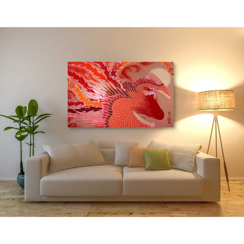 Image of 'Red Peacock' by Zigen Tanabe, Giclee Canvas Wall Art