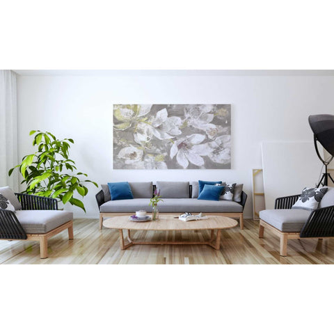 Image of 'Magnolias in Bloom Greige' by Albena Hristova, Canvas Wall Art,60 x 40