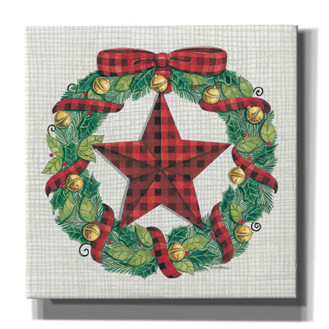 Image of 'Joy Angels Wreath' by Deb Strain, Canvas Wall Art