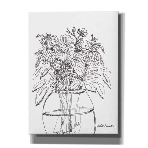 Image of 'Summer Garden in a Vase' by Kait Roberts, Canvas Wall Art