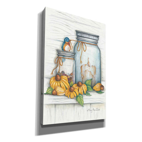 Image of 'Blue Bird and Coneflowers' by Mary Ann June, Canvas Wall Art