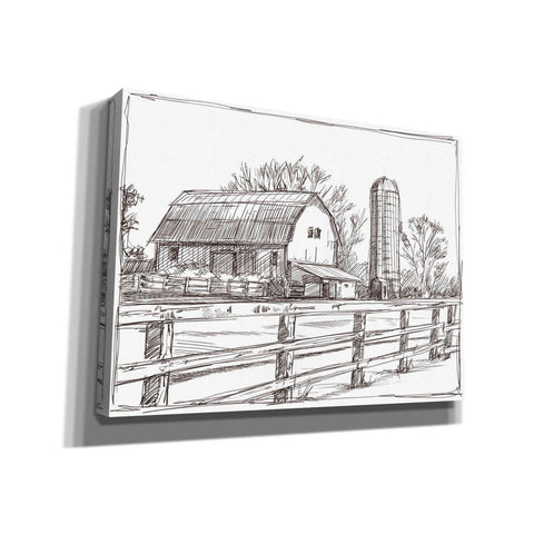 Image of 'Farm Sketch I' by Ethan Harper, Canvas Wall Art