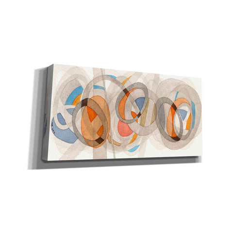 Image of 'Sepia & Orange Circles' by Nikki Galapon, Canvas Wall Art