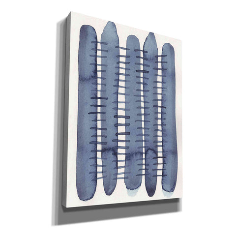 Image of 'Indigo Stitchy II' by Nikki Galapon, Canvas Wall Art