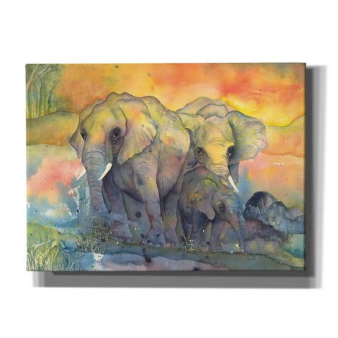 Image of 'Elephants Crop' by Chris Paschke, Canvas Wall Art