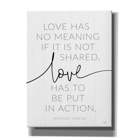 Image of 'Love' by Lux + Me, Canvas Wall Art