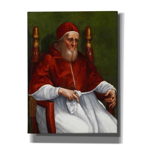Image of 'Portrait of Pope Julius II' by Raphael, Canvas Wall Art