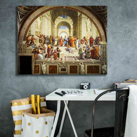 Image of 'The School of Athens' by Raphael, Canvas Wall Art,34 x 26