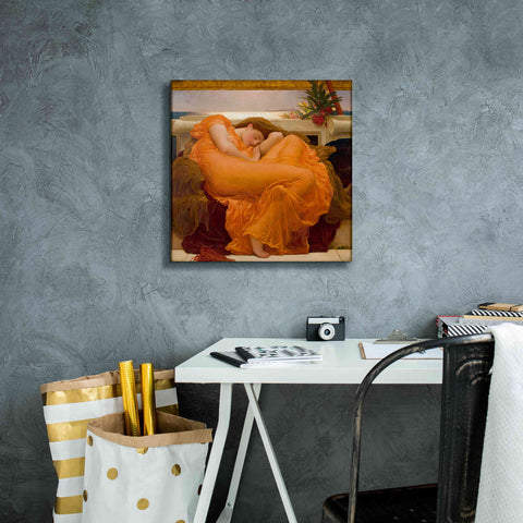 Image of 'Flaming June' by Sir Frederick Leighton, Canvas Wall Art,18 x 18
