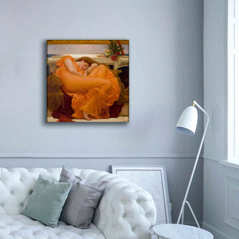 Image of 'Flaming June' by Sir Frederick Leighton, Canvas Wall Art,37 x 37