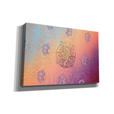 Image of 'Art Nouveau Bitcoin' by Katalina, Canvas Wall Art