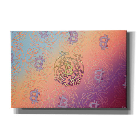 Image of 'Art Nouveau Bitcoin' by Katalina, Canvas Wall Art