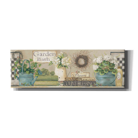 Image of 'Garden Bath, Dream-Soak-Relax' by Pam Britton, Canvas Wall Art