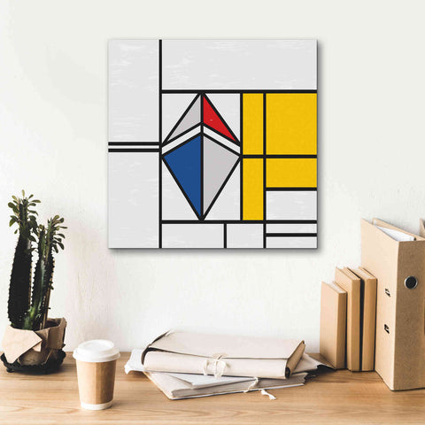 Image of 'Mondrian 3937 Ethereum Crypto Art-02' by Epic Portfolio, Giclee Canvas Wall Art,18 x 18