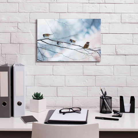 Image of 'Bird Feeders Treehouse' by Epic Portfolio, Giclee Canvas Wall Art,18x12