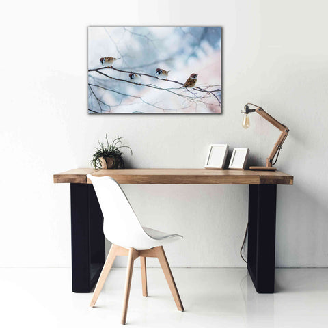 Image of 'Bird Feeders Treehouse' by Epic Portfolio, Giclee Canvas Wall Art,40x26