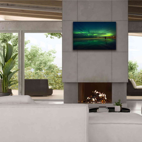 Image of 'Amazing View On The Northern Lights' by Epic Portfolio, Giclee Canvas Wall Art,40x26