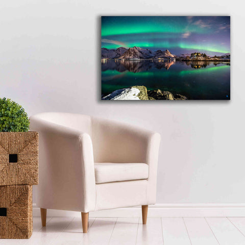 Image of 'Northern Light Aurora Borealis' by Epic Portfolio, Giclee Canvas Wall Art,40x26