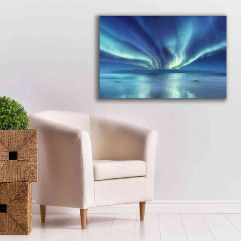Image of 'Northern Lights In The Lofoten Islands Norway 3' by Epic Portfolio, Giclee Canvas Wall Art,40x26