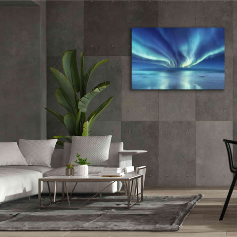 Image of 'Northern Lights In The Lofoten Islands Norway 3' by Epic Portfolio, Giclee Canvas Wall Art,60x40
