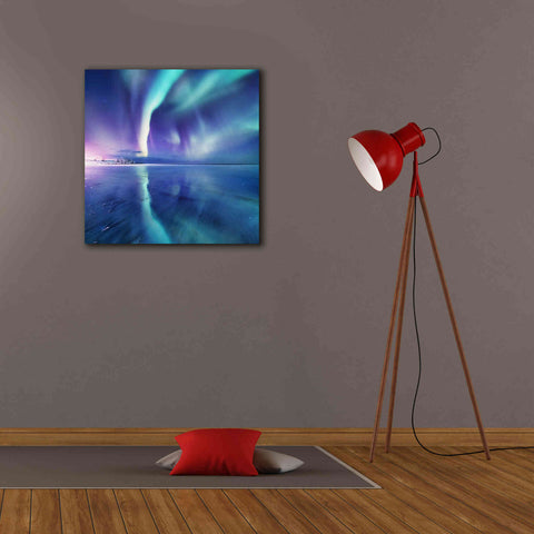 Image of 'Northern Lights In The Lofoten Islands Norway 4' by Epic Portfolio, Giclee Canvas Wall Art,26x26
