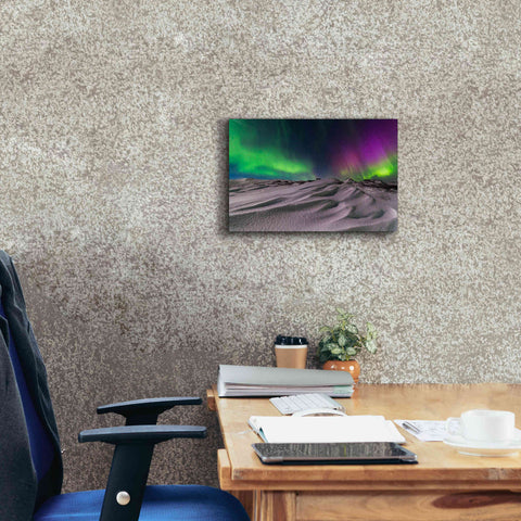 Image of 'Northern Lights On The Arctic Ocean Shore 1' by Epic Portfolio, Giclee Canvas Wall Art,18x12