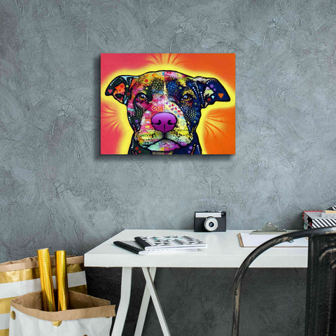 Image of 'Love A Bull' by Dean Russo, Giclee Canvas Wall Art,16x12