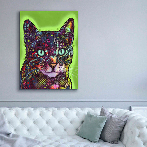 Image of 'Watchful Cat' by Dean Russo, Giclee Canvas Wall Art,40x54