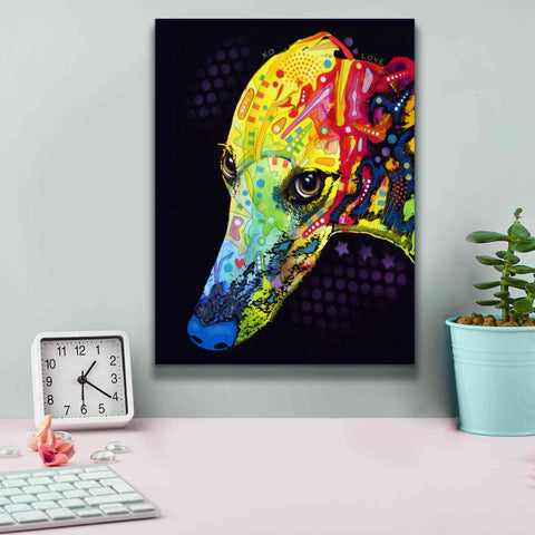 Image of 'Greyhound' by Dean Russo, Giclee Canvas Wall Art,12x16