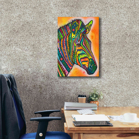 Image of 'Zebra' by Dean Russo, Giclee Canvas Wall Art,18x26