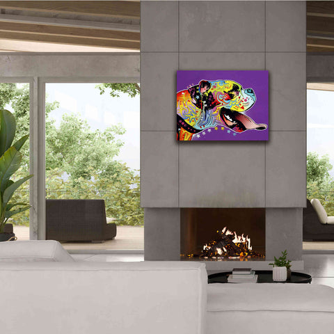 Image of 'Happy Boxer' by Dean Russo, Giclee Canvas Wall Art,34x26
