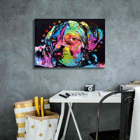 Image of 'Young Mastiff' by Dean Russo, Giclee Canvas Wall Art,26x18