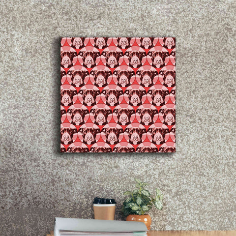 Image of 'Love A Bull Pattern 1' by Dean Russo, Giclee Canvas Wall Art,18x18