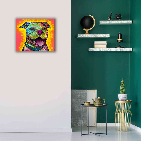 Image of 'Dewey Pit Bull' by Dean Russo, Giclee Canvas Wall Art,24x20