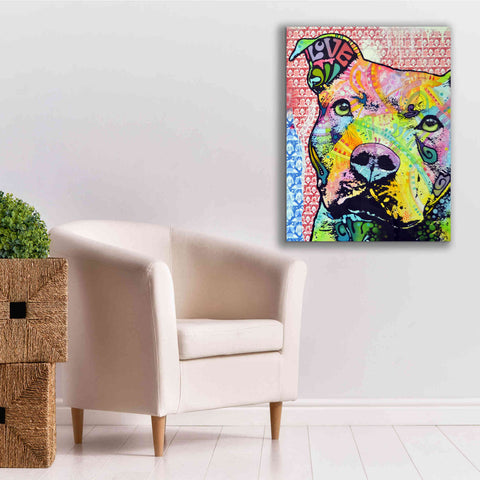 Image of 'Thoughtful Pit Bull This Years Love 2013 Part 1' by Dean Russo, Giclee Canvas Wall Art,26x34