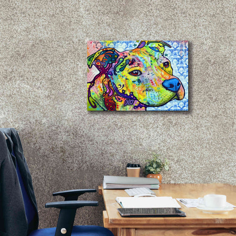 Image of 'Thoughtful Pit Bull This Years Love 2013 Part 2' by Dean Russo, Giclee Canvas Wall Art,24x20