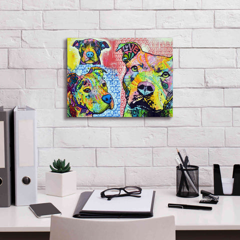 Image of 'Thoughtful Pit Bull This Years Love 2013 Part 3' by Dean Russo, Giclee Canvas Wall Art,16x12