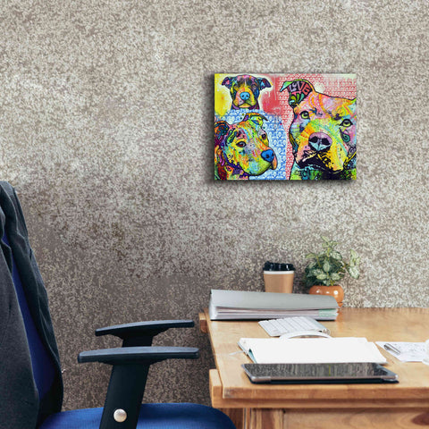 Image of 'Thoughtful Pit Bull This Years Love 2013 Part 3' by Dean Russo, Giclee Canvas Wall Art,16x12