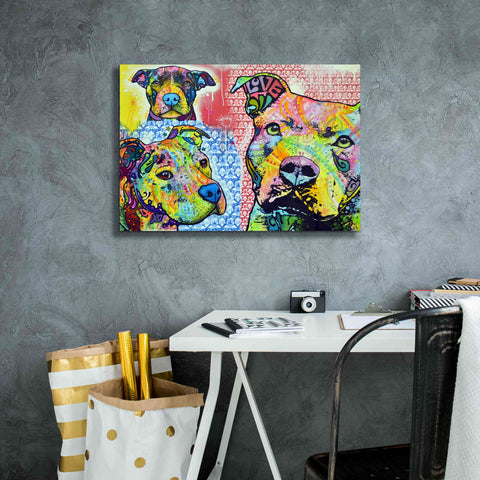 Image of 'Thoughtful Pit Bull This Years Love 2013 Part 3' by Dean Russo, Giclee Canvas Wall Art,26x18