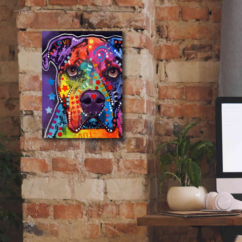 Image of 'American Bulldog 3' by Dean Russo, Giclee Canvas Wall Art,12x16