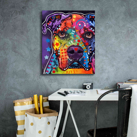 Image of 'American Bulldog 3' by Dean Russo, Giclee Canvas Wall Art,20x24