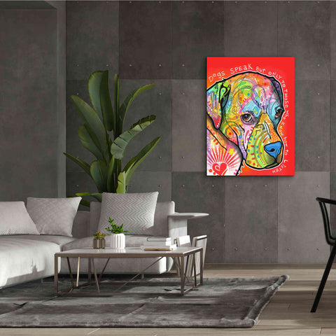 Image of 'Dogs Speak' by Dean Russo, Giclee Canvas Wall Art,40x54