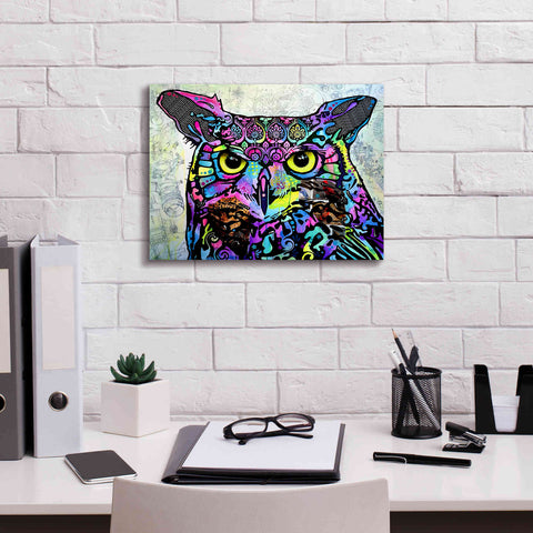 Image of 'The Owl' by Dean Russo, Giclee Canvas Wall Art,16x12