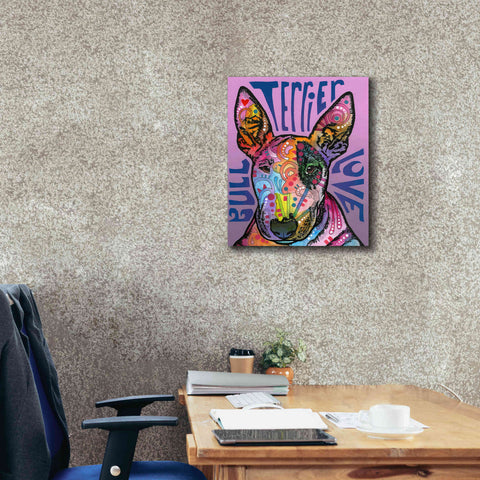 Image of 'Bull Terrier Luv' by Dean Russo, Giclee Canvas Wall Art,20x24