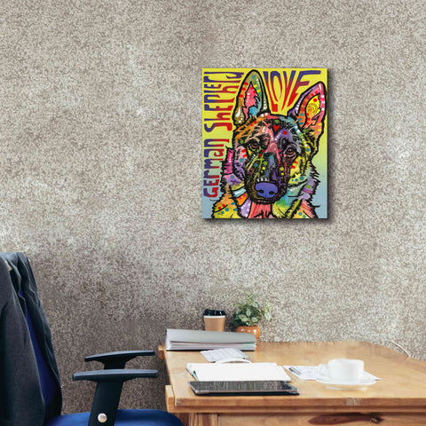 Image of 'German Shepherd Luv' by Dean Russo, Giclee Canvas Wall Art,20x24