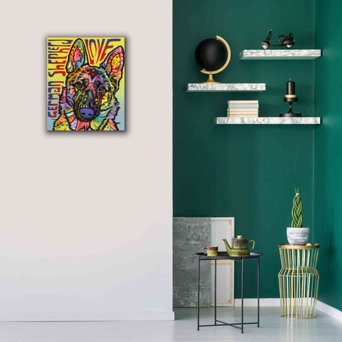 Image of 'German Shepherd Luv' by Dean Russo, Giclee Canvas Wall Art,20x24