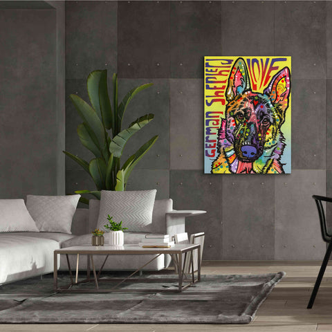Image of 'German Shepherd Luv' by Dean Russo, Giclee Canvas Wall Art,40x54