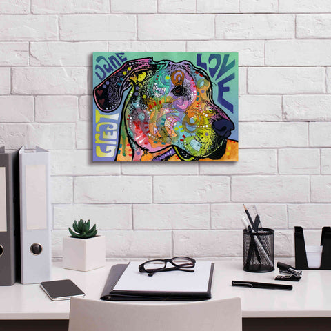 Image of 'Great Dane Luv' by Dean Russo, Giclee Canvas Wall Art,16x12
