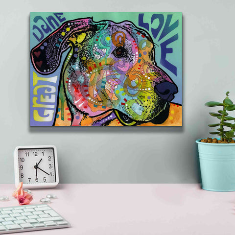 Image of 'Great Dane Luv' by Dean Russo, Giclee Canvas Wall Art,16x12