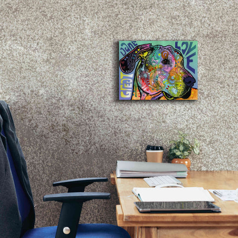 Image of 'Great Dane Luv' by Dean Russo, Giclee Canvas Wall Art,16x12